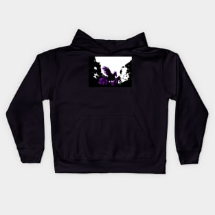 Purple Pegasus Print Kids Hoodie